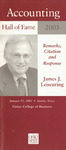 Accounting Hall of Fame: James J. Leisenring, Remarks, Citation and Response, Austin, Texas, January 31, 2004