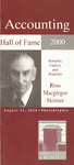 Accounting Hall of Fame: Ross Macgregor Skinner, Remarks, Citation and Response, Philadelphia, August 14, 2000
