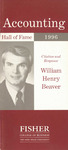 Accounting Hall of Fame: William Henry Beaver, Citation and Response, Chicago, Illinois, August 15, 1996