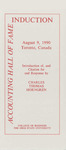 Accounting Hall of Fame Induction: Introduction of, Citation for and Response by Charles Thomas Horngren, Toronto, Canada, August 9, 1990