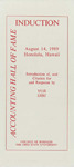 Accounting Hall of Fame Induction: Introduction of, Citation for and Response by Yuji Ijiri, Honolulu, Hawaii, August 14, 1989