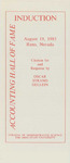Accounting Hall of Fame Induction:  Citation for and Response by Oscar Strand Gellein, Reno, Nevada, August 19, 1985