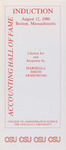 Accounting Hall of Fame Induction:  Citation for and Response by Marshall Smith Armstrong, Boston, Massachusetts, August 12, 1980