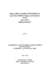 The Ohio State University Hall of Fame and Alumni Breakfast, August 18, 1987