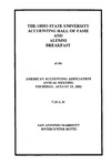 The Ohio State University Accounting Hall of Fame and Alumni Breakfast, August 15, 2002
