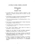 Bibliography Of Donald J. Kirk by Anonymous