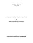 Insider's View of the Accounting Hall of Fame by Daniel L. Jensen