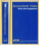 Accountants' index. Thirty-ninth supplement, January-December 1990, volume 1: A-L by Linda C. Pierce and American Institute of Certified Public Accountants (AICPA)