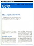 AICPA annual report 1982-83; Message to members by American Institute of Certified Public Accountants