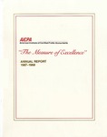 AICPA annual report 1987-88; Measure of Excellence by American Institute of Certified Public Accountants