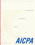 AICPA annual report 1991; Professionalism performance, progress by American Institute of Certified Public Accountants