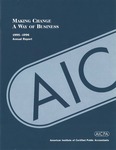 AICPA annual report 1995-96; Making change a way of business by American Institute of Certified Public Accountants