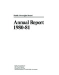 Annual report 1980-81 by American Institute of Certified Public Accountants. SEC Practice Section. Public Oversight Board