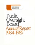 Annual report 1984-1985 by American Institute of Certified Public Accountants. SEC Practice Section. Public Oversight Board