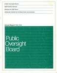 Annual report 1985-1986 by American Institute of Certified Public Accountants. SEC Practice Section. Public Oversight Board