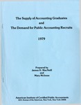 Supply of accounting graduates and the demand for public accounting recruits, 1979