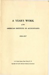 Year's work of the American Institute of Accountants, 1936-1937