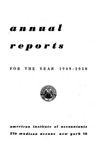 Annual reports for the year 1949-1950 by American Institute of Accountants
