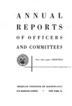 Annual reports of officers and committees for the year 1950-1951