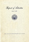 Report of activities, 1939-1940
