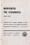 Rrports to council May 1949 by American Institute of Accountants