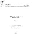 1992 Small business survey: third annual report by American Institute of Certified Public Accountants. Private Companies Practice Section