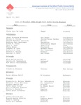 List of November 1986 Elijah Watt Sells Award Winners by American Institute of Certified Public Accountants (AICPA)