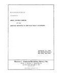Proceedings: Annual Business meeting of the American Institute of Certified Public Accountants, 83rd, New York, September 21, 1970 by American Institute of Certified Public Accountants (AICPA)