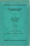 Five monographs on business income; Income measurement in a dynamic economy;Business income concepts in the light of monetary theory;Business costs and business income under changing price levels;Monetary theory and the price level trend in the future;Case against change in present methods of accounting for exhaustion of business property