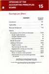 Earnings per share; Opinions of the Accounting Principles Board 15;APB Opinion 15; by American Institute of Certified Public Accountants. Accounting Principles Board