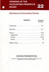 Disclosure of accounting policies; Opinions of the Accounting Principles Board 22;APB Opinion 22;
