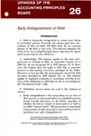 Early extinguishment of debt; Opinions of the Accounting Principles Board 26;APB Opinion 26; by American Institute of Certified Public Accountants. Accounting Principles Board