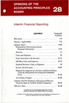 Interim financial reporting; Opinions of the Accounting Principles Board 28;APB Opinion 28;