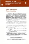 Status of accounting research bulletins; Opinions of the Accounting Principles Board 06;APB Opinion 06;
