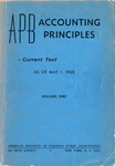 APB accounting principles: volume 1: Current text as of May 1, 1968
