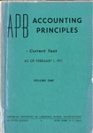 APB accounting principles: volume 1: Current text as of February 1, 1971