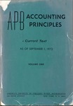 APB accounting principles: volume 1: Current text as of September 1, 1972