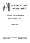 APB accounting principles: volume 2: Original pronouncements as of December 1, 1971