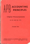 APB accounting principles: volume 2: Original pronouncements as of June 30, 1973 by American Institute of Certified Public Accountants. Accounting Principles Board
