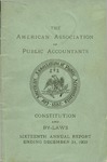 Constitution and by-laws, sixteenth annual report ending December 31, 1903 by American Association of Public Accountants