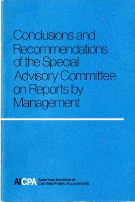 "Conclusions And Recommendations Of The Special Advisory Committee On R ...