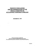Tentative conclusions and recommendations of the Special Committee on Accounting Standards Overload, December 23, 1981