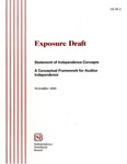 Exposure draft: statement of independence concepts - a conceptual framework for auditor independence, November 2000; ED 00-2