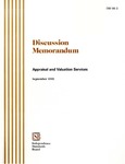 Discussion memorandum: appraisal and valuation services, September 1999