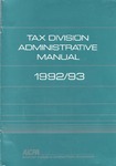 Tax Division administrative manual : appointed members of the AICPA Tax Division, 1992/93