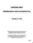Proposed Model Public Accountancy Bill; Exposure Draft (American Institute of Certified Public Accountants), 1983, December 12