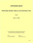 Proposed Model Public Accountancy Bill; Exposure Draft (American Institute of Certified Public Accountants), 1984, April 2