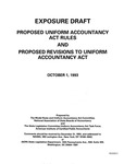 Proposed Uniform Accountancy Act Rules and Proposed Revisions to Uniform Accountancy Act; Exposure Draft (American Institute of Certified Public Accountants), 1993, October 1