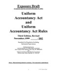 Uniform Accountancy Act and Uniform Accountancy Act Rules; Exposure Draft (American Institute of Certified Public Accountants), 2001, November 11
