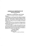 By-Laws of the American Institute of Accountants by American Institute of Accountants. Committee on Constitution and By-Laws